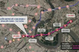 Hiện trạng vị trí 6 nhà ga của tuyến metro Bến Thành - Thủ Thiêm